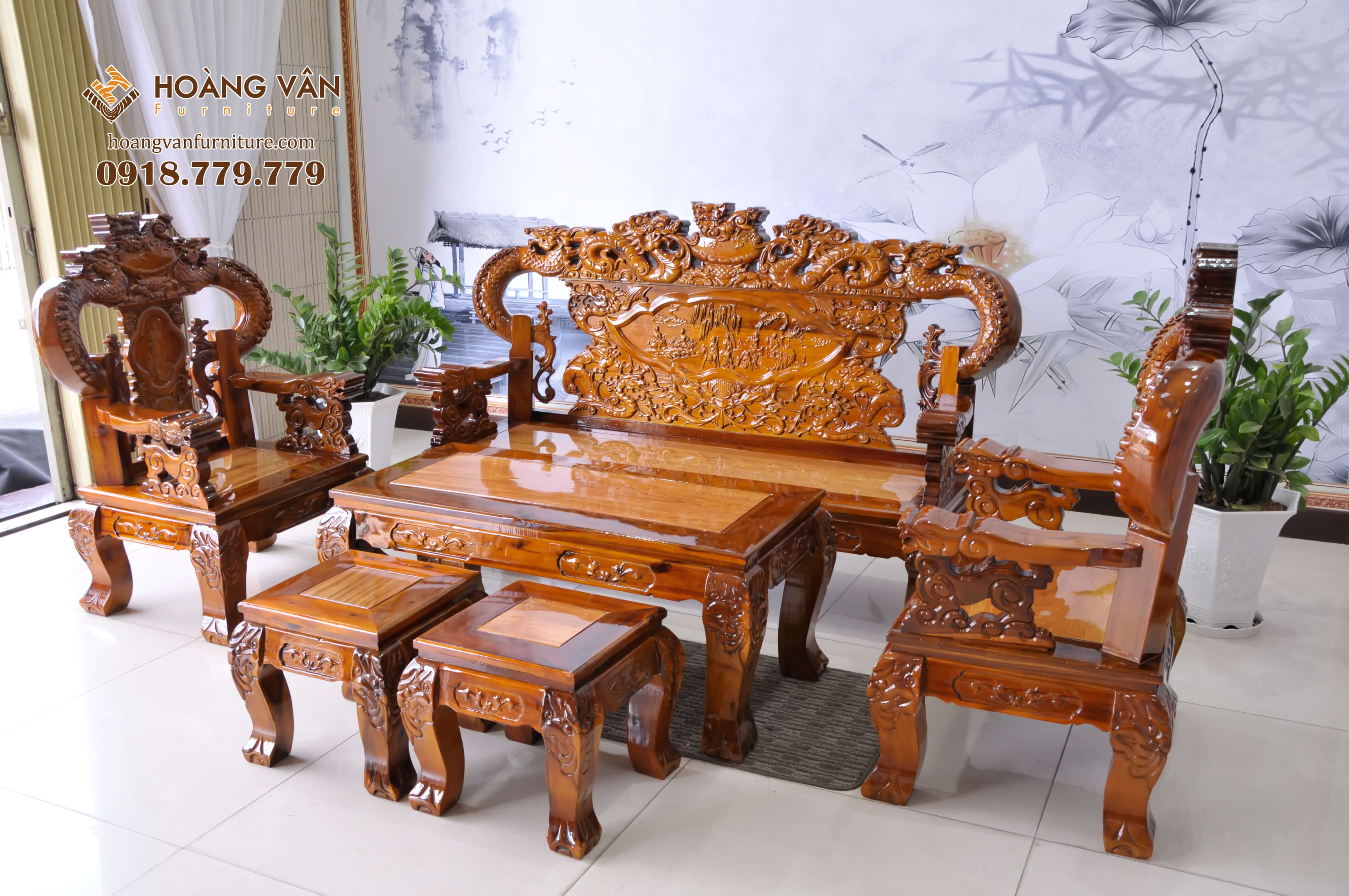 Salon gỗ Tràm Gõ Khuỳnh Nghê