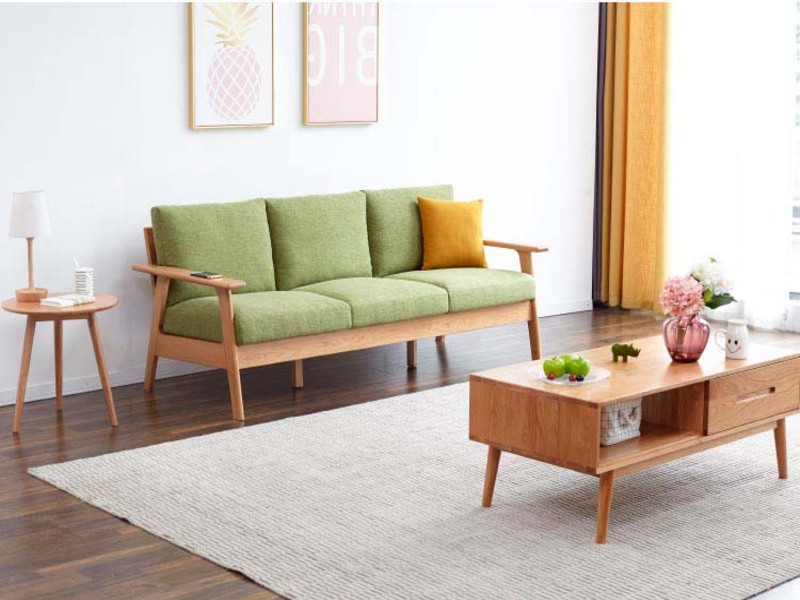 Ghế sofa gỗ văng đơn giản, giải pháp cho phòng khách nhỏ