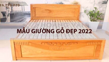 mẫu giường gỗ đẹp 2022