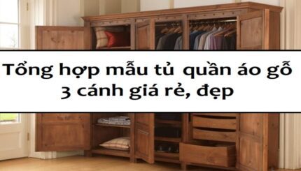 tủ quần áo gỗ 3 cánh