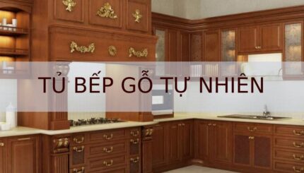 tủ bếp gỗ tự nhiên