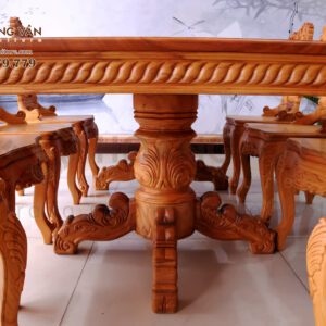bàn ăn 8 ghế gỗ gõ